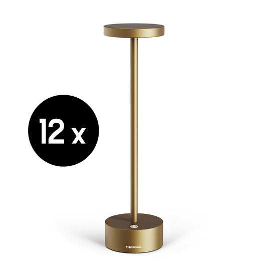 Set mit 12 wiederaufladbaren Tischlampen mit minimalistischem Design